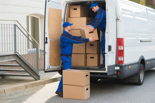 Professional Westminster moving team handling items with care
