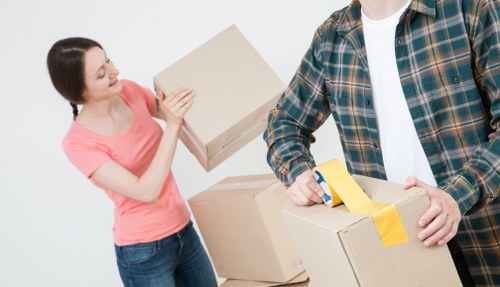 Storage and packing support for a Westminster house move