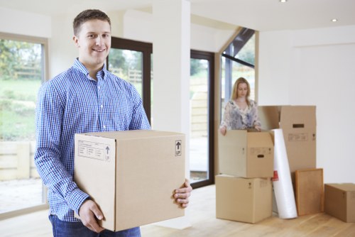 Careful loading of furniture and boxes for a Westminster move