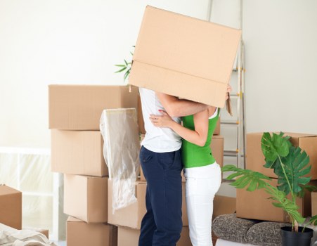 Office furniture removals service in Westminster with desks and chairs