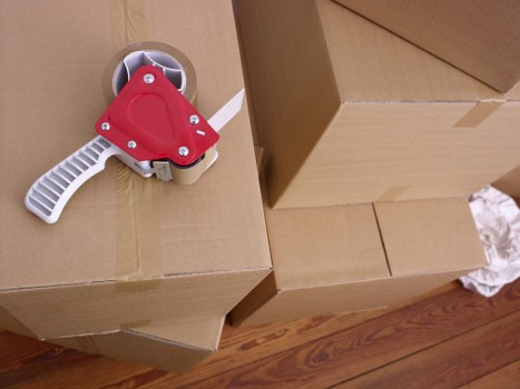 Packing and wrapping household items for a Westminster home move