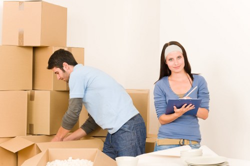 Packing boxes and furniture protection materials for a Westminster home removal
